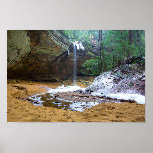 Poster Caverna de Ash em Winter, Ohio