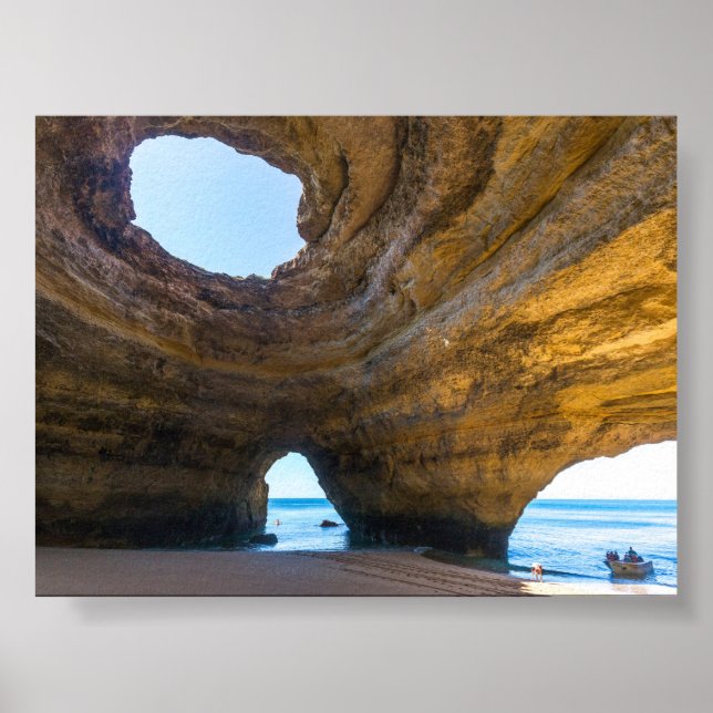 Poster Caverna de Benagil no Algarve (Frente)