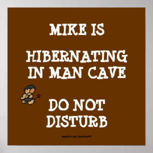 Pôster Caverna Hibernating do homem