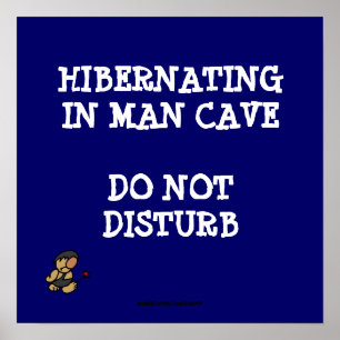 Pôster Caverna Hibernating do homem
