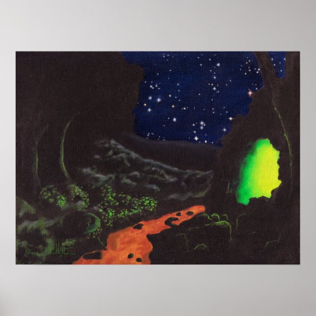 Poster Caverna Luminescente: (Frente)