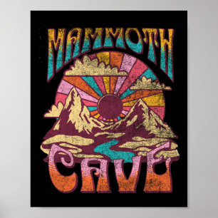 Poster Caverna Mammoth Kentucky Natureza Caminhada Montan