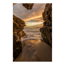 Caverna marítima na praia de Windansea