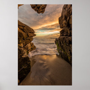 Poster Caverna marítima na Praia de Windansea