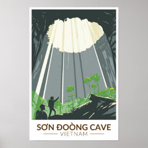 Poster Caverna Son Doong Vietnã Viagem Arte Vintage