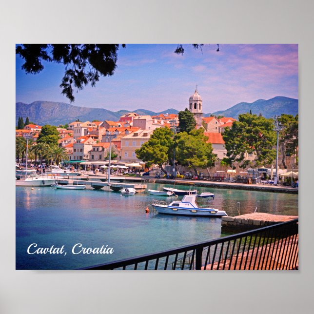 Poster Cavtat, vista croata da cidade (Frente)