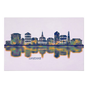 Pôster Cayenne Skyline
