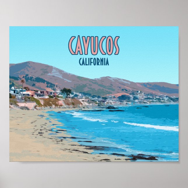 Poster Cayucos California Central Coast Vintage (Frente)