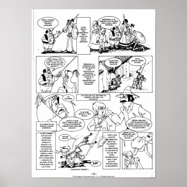 Pôster CDON QUIJOTE DE LA MANCHA - CÓMIC-Página 02-Poster (Frente)