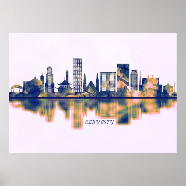 Poster Cebu City Skyline (Frente)