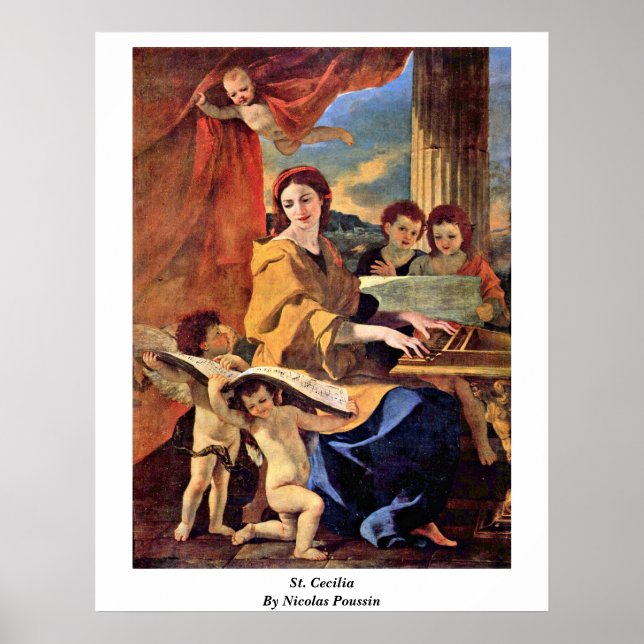 Poster Cecilia Por Nicolas Poussin (Frente)