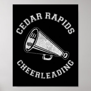 Poster Cedar Rapids Cheer Angustiado Retro Anos 90 Cheerl