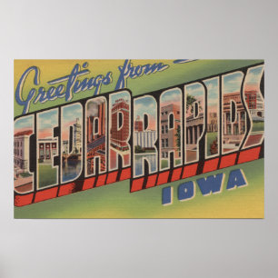 Pôster Cedar Rapids, Iowa - grandes cenas da letra