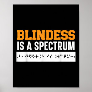 Poster Cegueira É Um Espectro Cego Braille Sensibilização