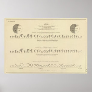 Pôster Cegueira, litografia estatística 1870 dos E.U.