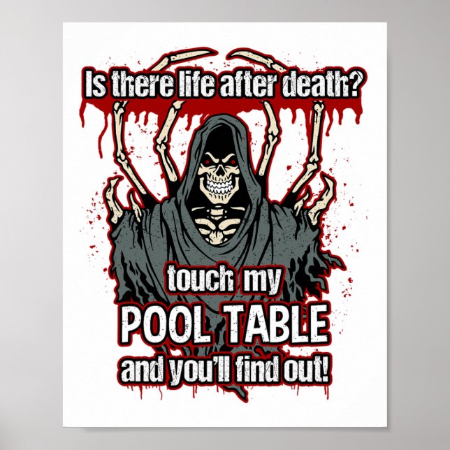 Poster Ceifador de Piscinas Engraçado (Frente)