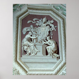 Pôster Ceiling Panel in the Vatican Museum Print