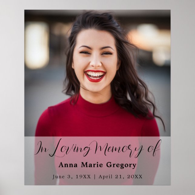 Poster Celebração da Foto da Vida Memorial Simples Funera (Frente)
