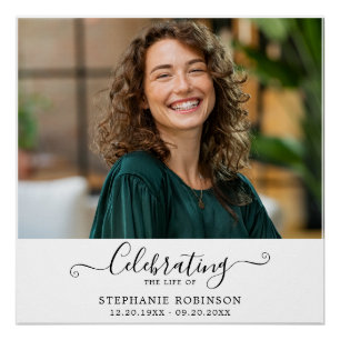 Pôster Celebração da Foto de Funeral de Boas-Vindas 