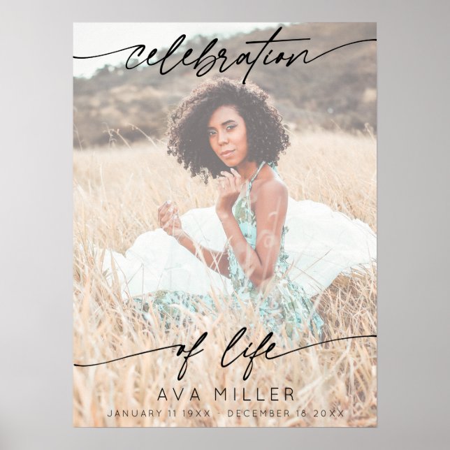 Poster Celebração da Fotografia do Funeral do Roteiro da  (Frente)