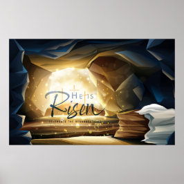 Poster Celebração da Páscoa Ele Ressuscitou Santo 