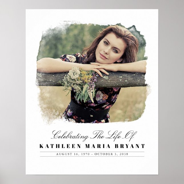 Poster Celebração da vida com a cerimônia fúnebre fotográ (Frente)