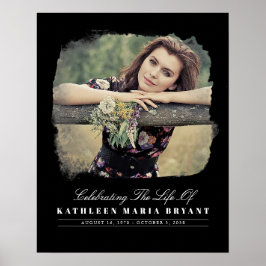Poster Celebração da Vida com Cerimônia Funerária de Foto