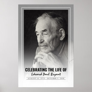 Poster Celebração da Vida com Cerimônia Funerária de Foto