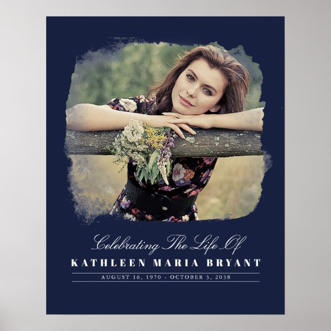 Poster Celebração da Vida com Cerimônia Funerária de Foto (Frente)