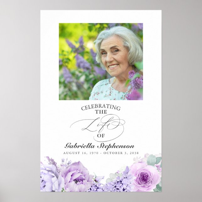 Poster Celebração da Vida com Cerimônia Funerária de Foto (Frente)
