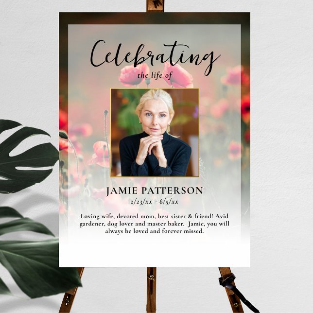 Poster Celebração da Vida com Flores de Papoula, Foto, Fu (Criador carregado)