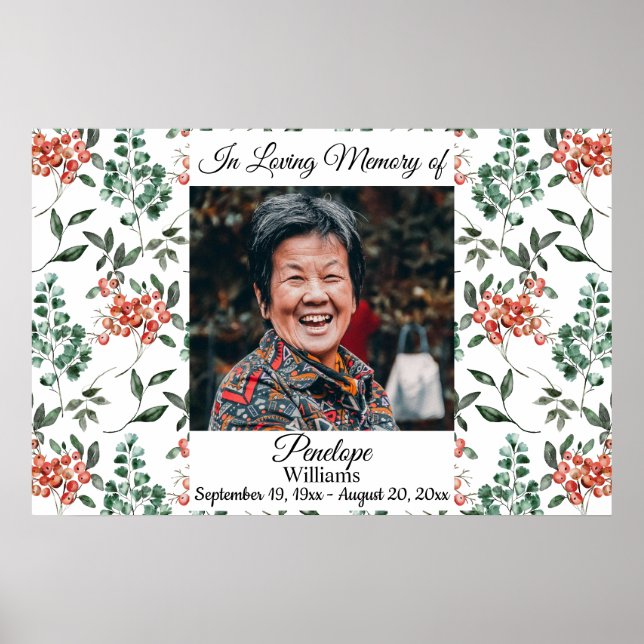 Poster Celebração da Vida com Verdura e Frutas Silvestres (Frente)