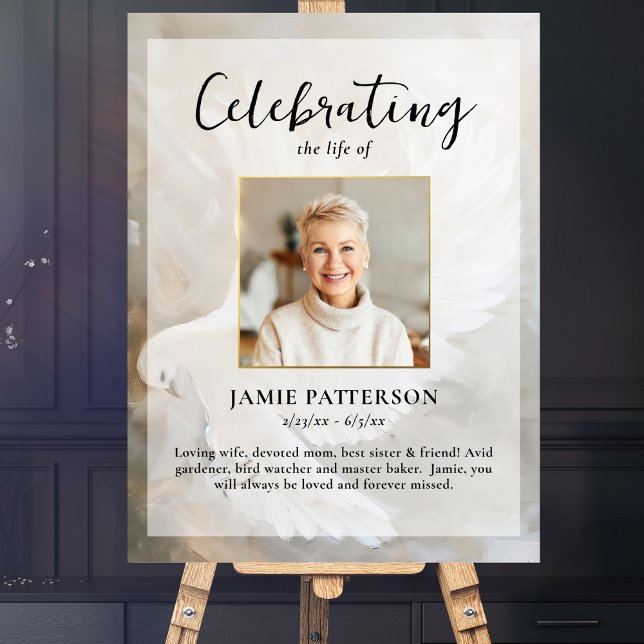 Poster Celebração da Vida da Pomba Pacífica Foto, Funeral (Criador carregado)