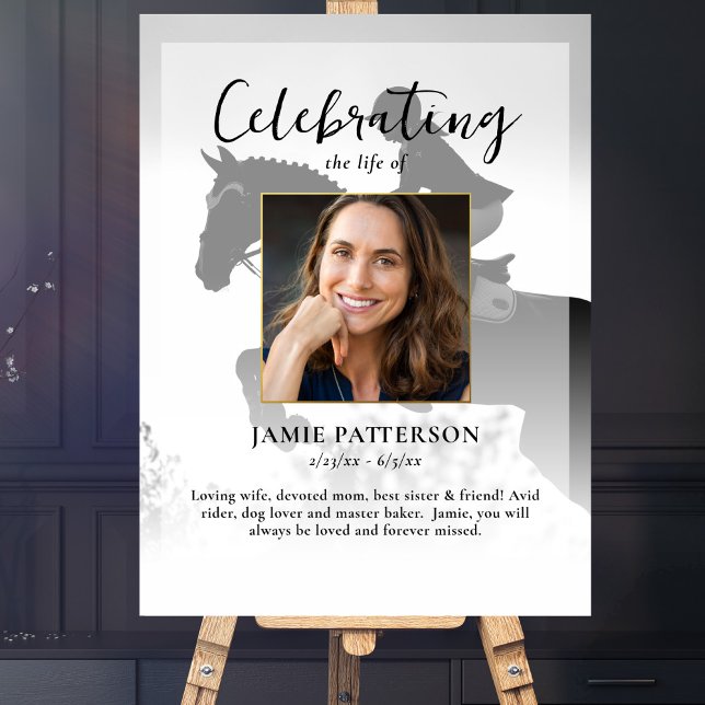 Poster Celebração da Vida de Cavaleiro Foto Funeral (Criador carregado)