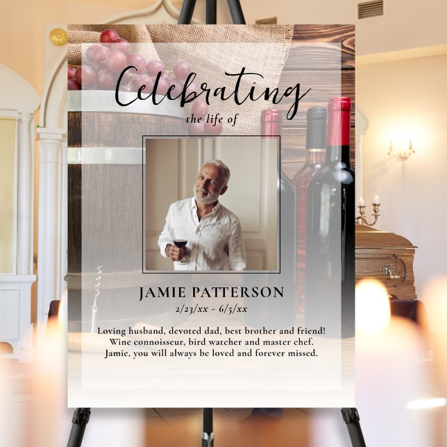 Poster Celebração da Vida de Connoisseur de Vinho Foto Fu (Criador carregado)