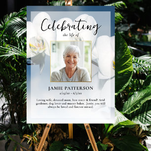 Poster Celebração da Vida de Flor de Orquídea Foto, Funer