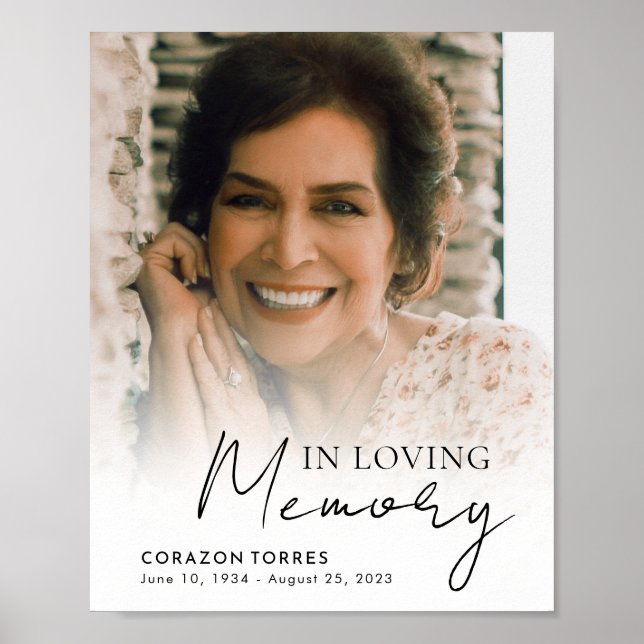 Poster Celebração da Vida em Memória Foto Funeral (Frente)