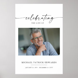 Poster Celebração da Vida | Foto Funeral Memorial