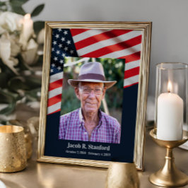 Poster Celebração da Vida Patriótica da Bandeira American