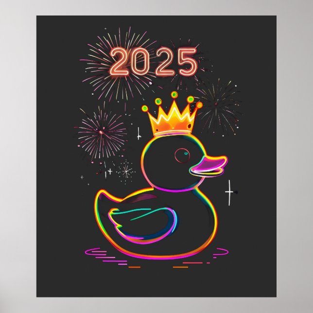 Poster Celebração de fogos de artifício do Neon Duck em 2 (Frente)
