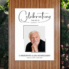 Poster Celebração de Foto Memorial de Funeral da Vida