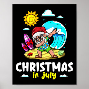 Poster Celebração de Natal de julho do Papai Noel Verão V