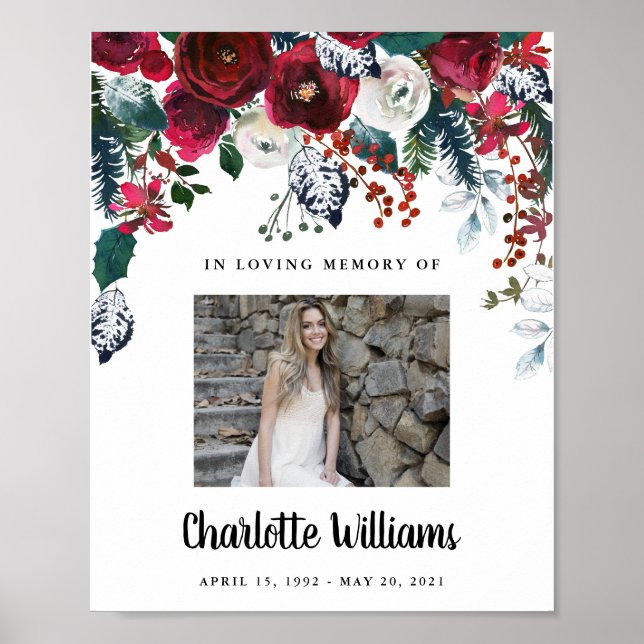 Poster Celebração De Natal Do Sinal De Foto Da Vida (Frente)