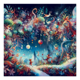 Pôster Celebração de natal Wimsical