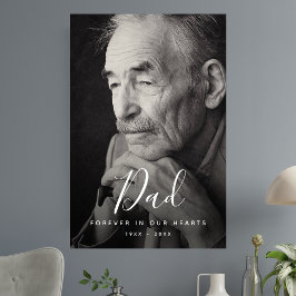 Poster Celebração de Vida Personalizada e Moderna Funeral