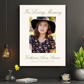 Poster Celebração de Vida Personalizada e Moderna Funeral