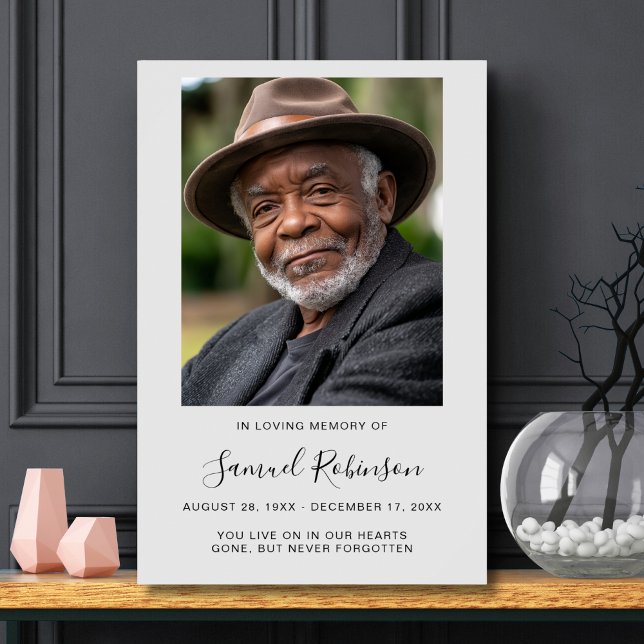 Poster Celebração de Vida Personalizada e Moderna Funeral (Criador carregado)