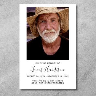 Poster Celebração de Vida Personalizada Moderna Funeral