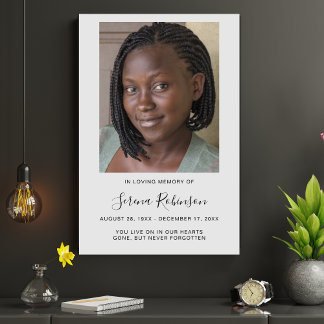Poster Celebração de Vida Personalizada Moderna Funeral