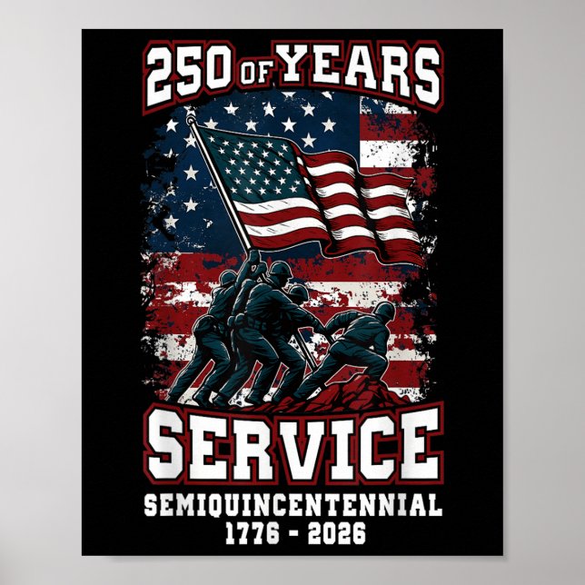 Poster Celebração do 250º Aniversário Americano 250 Anos  (Frente)